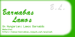 barnabas lamos business card