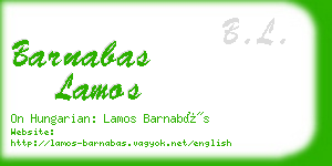 barnabas lamos business card